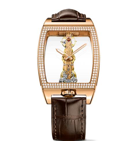 Replica Corum Golden Bridge Classic Rose Gold Diamonds Watch B113/01045 - 113.161.85/0002 0000